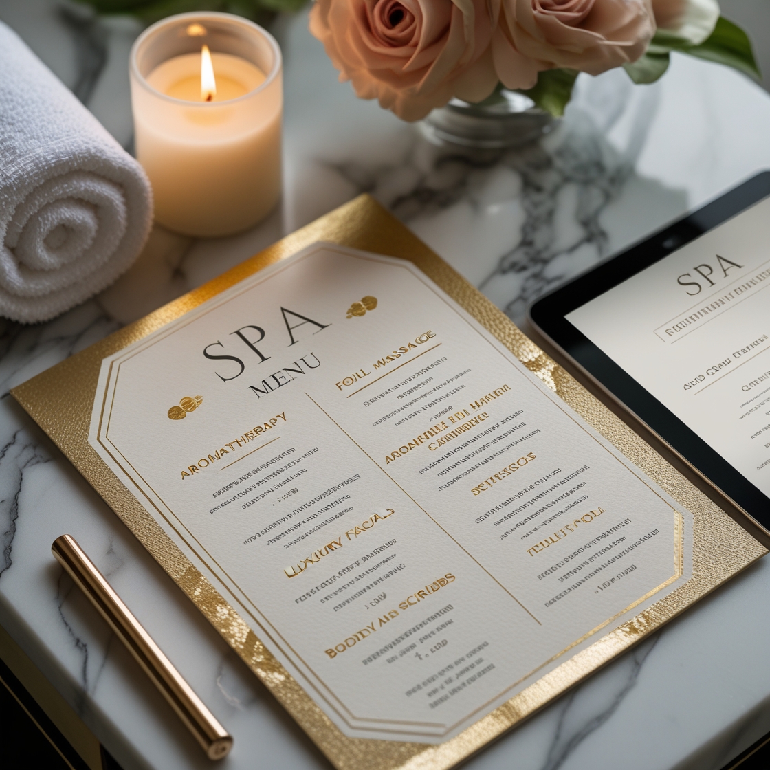 Luxury Spa Service Menu Template Pack
